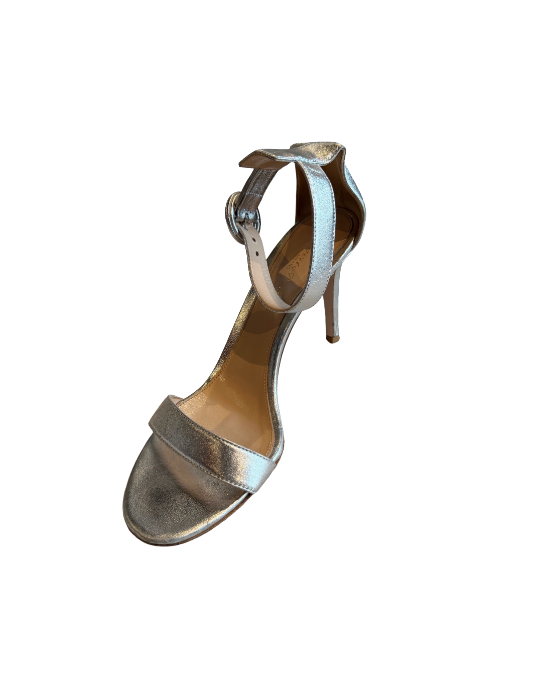 Gianvitto Rossi Silver Ankle Strap Heels