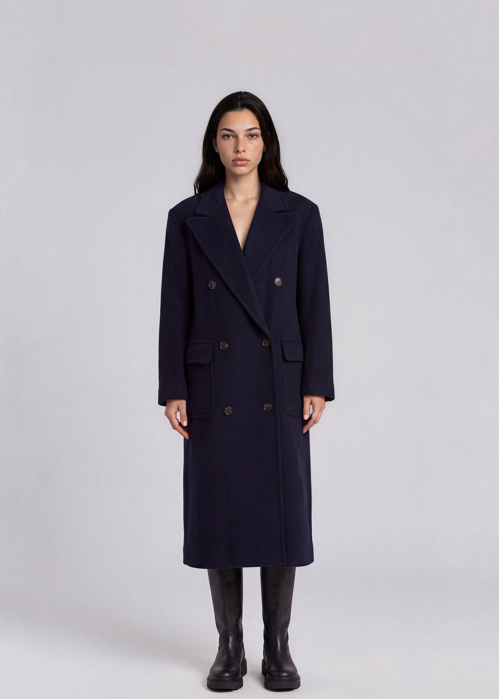 Ralph Lauren Navy Wool Coat