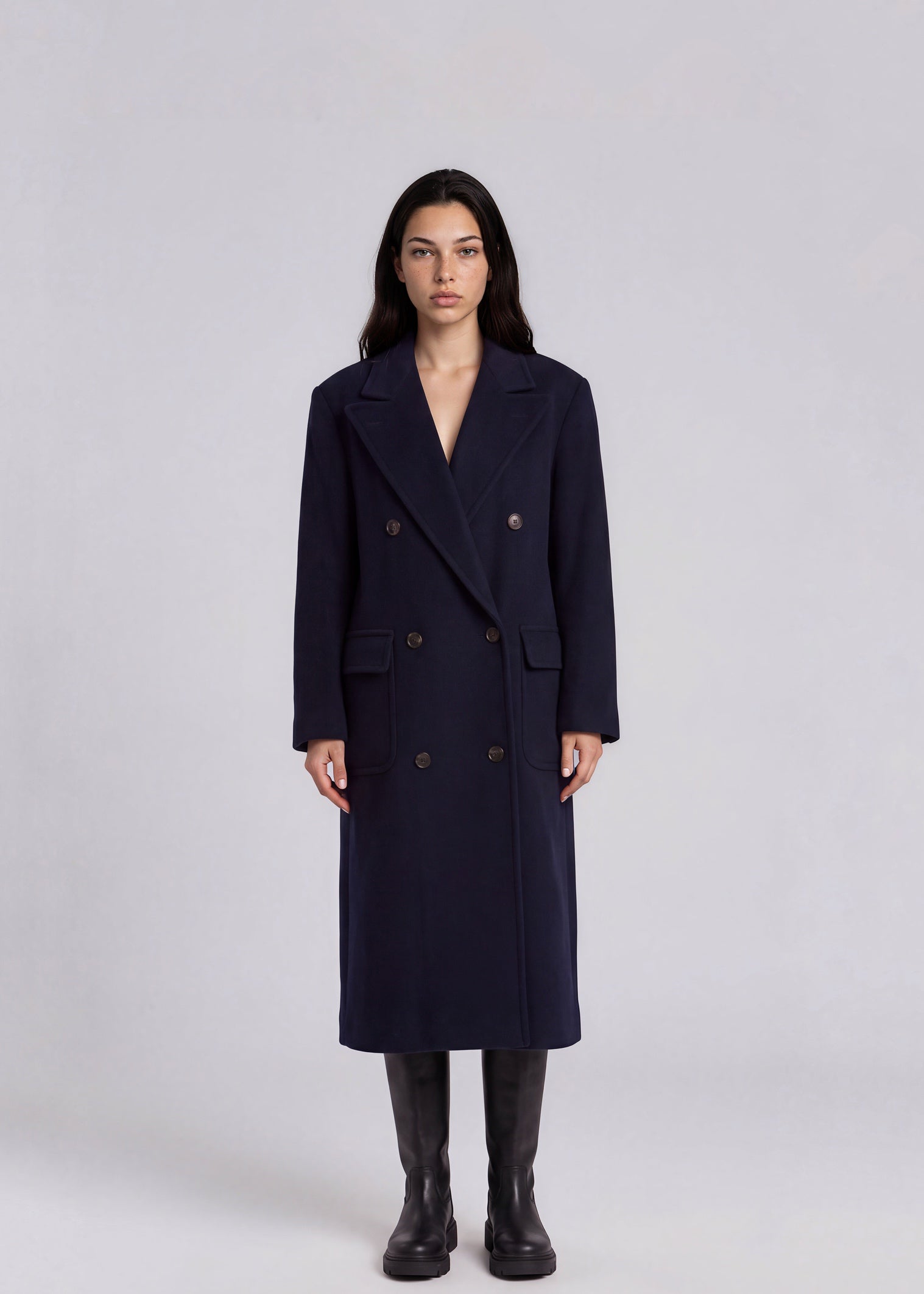 Ralph Lauren Navy Wool Coat