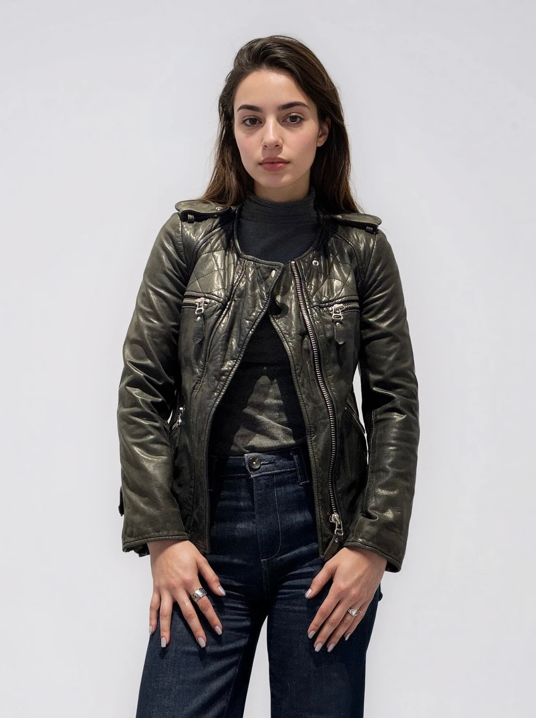 Isabel Marant Green Leather Jacket