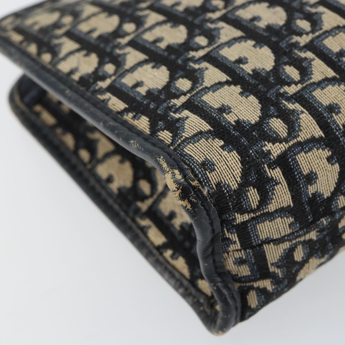 Dior Navy Monogram Zip Clutch