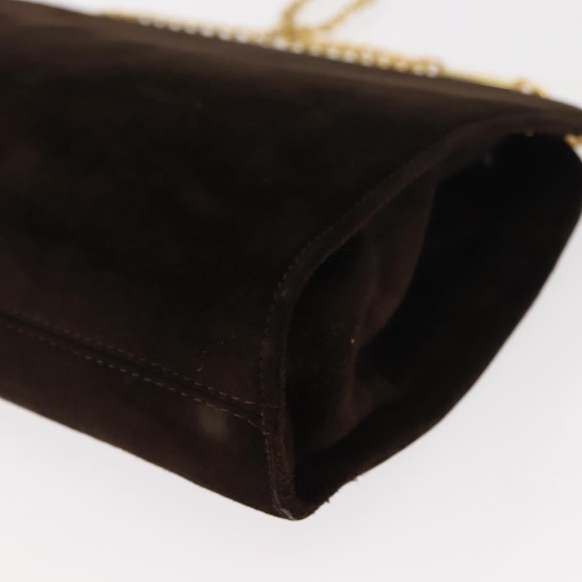 Ferragamo Brown Suede Shoulder Bag