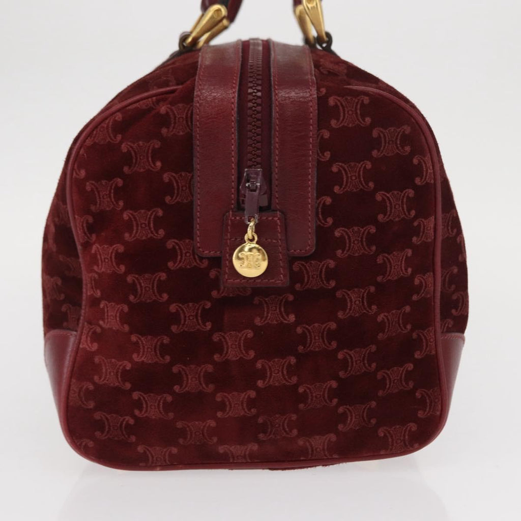 Celine Burgundy Macadam Boston Bag