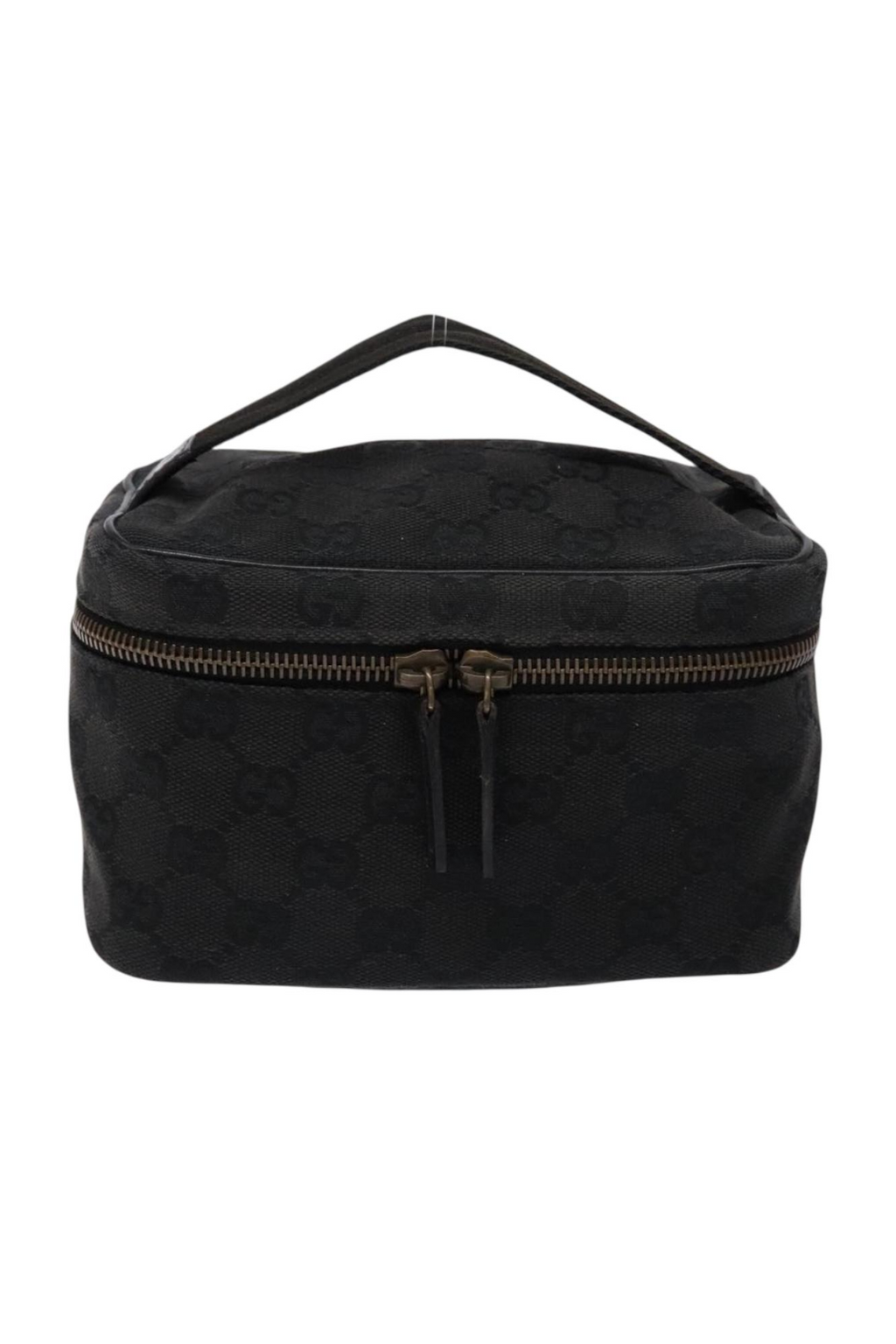 Gucci Black Monogram Vanity Bag