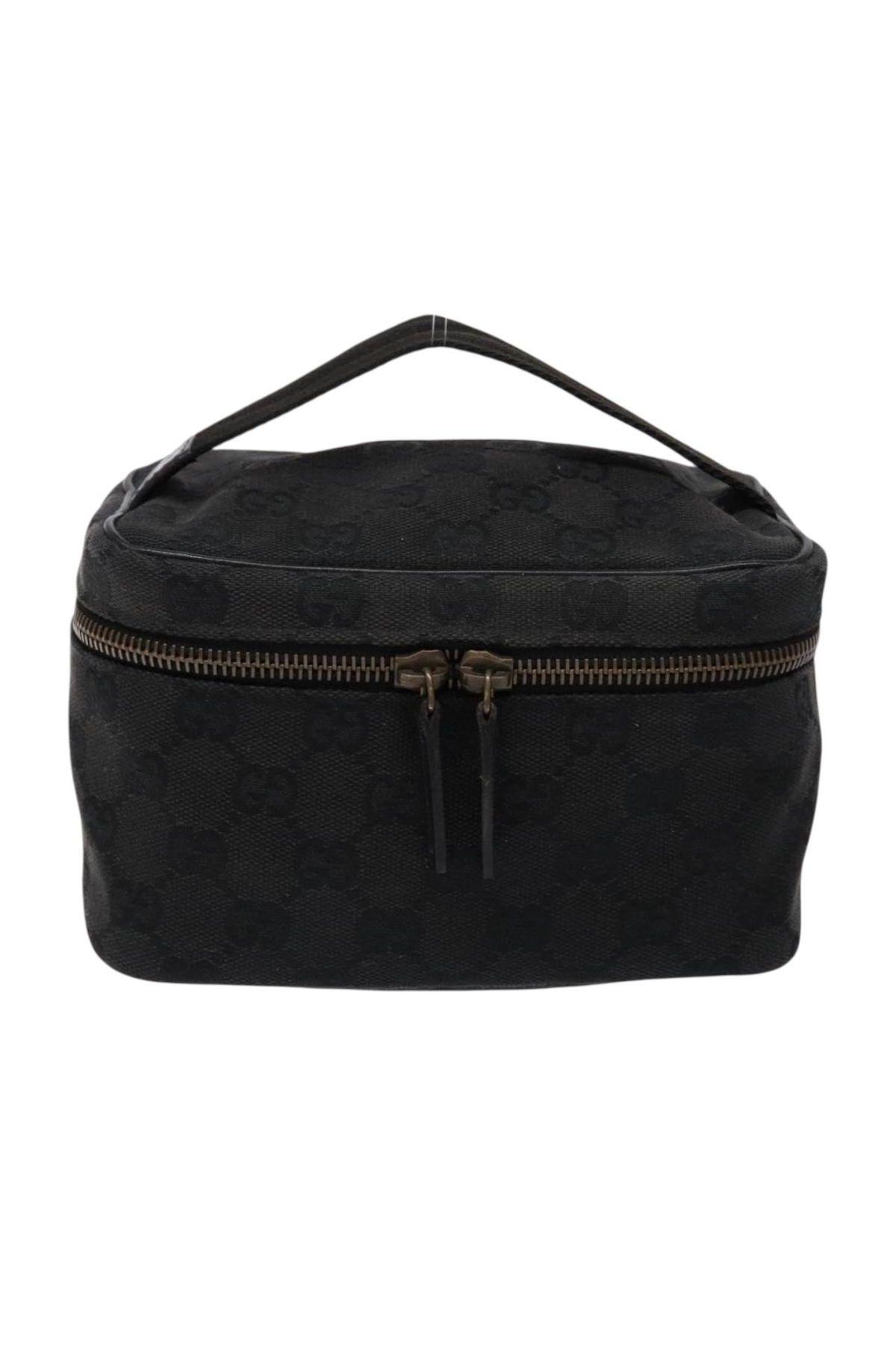 Gucci Black Monogram Vanity Bag