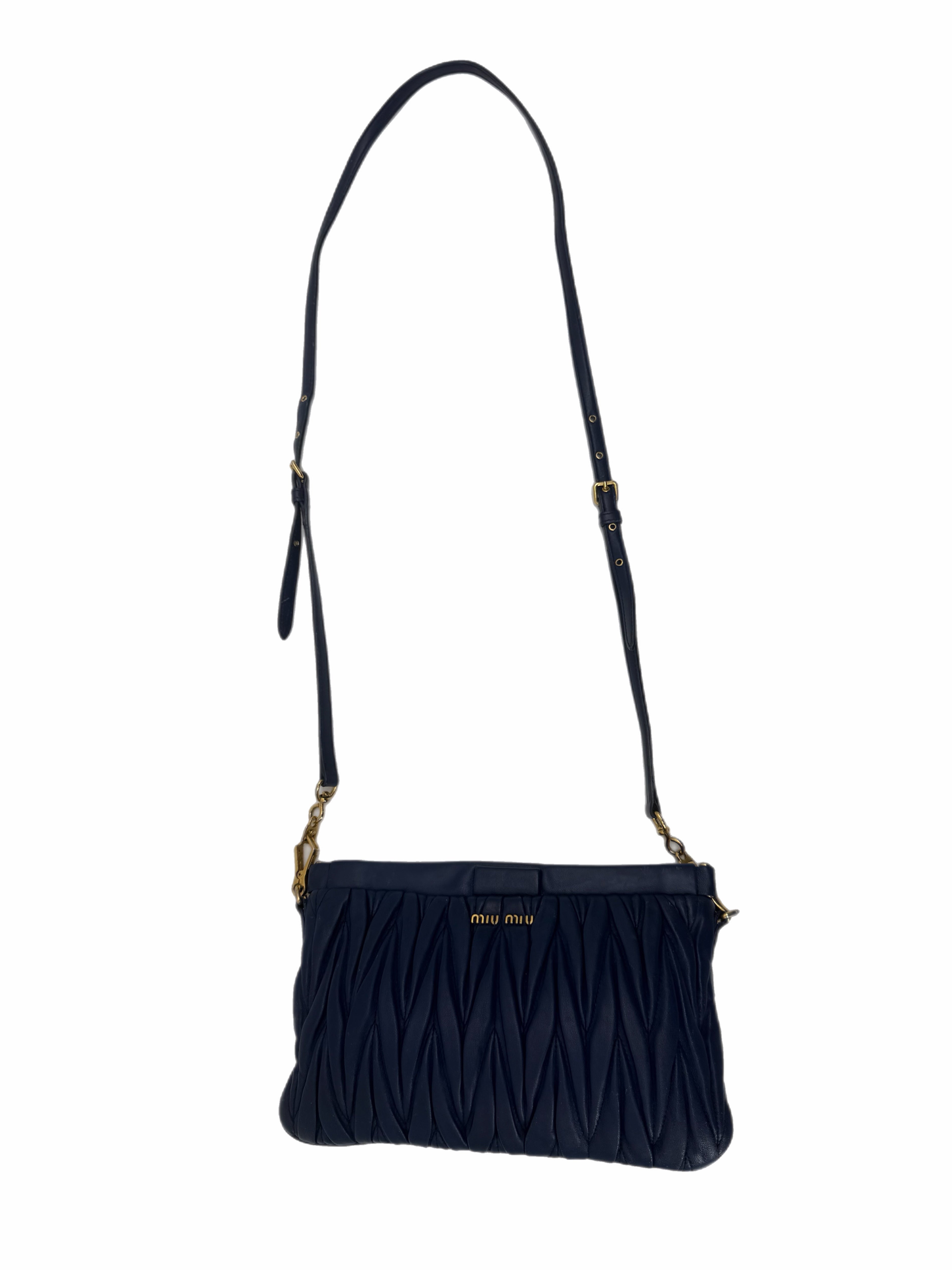 Miu Miu Blue Leather Crossbody