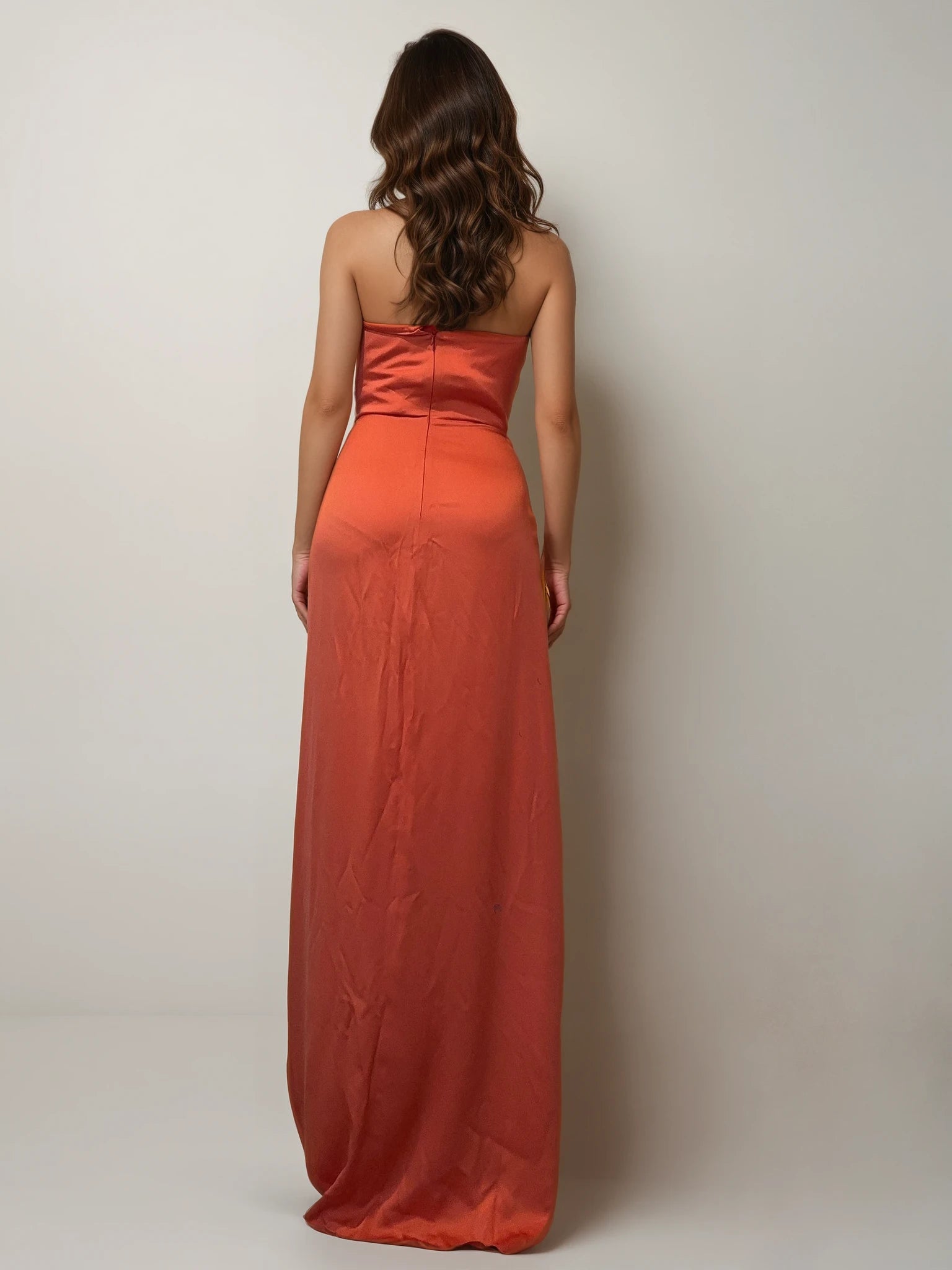 Saint Laurent Coral Gown