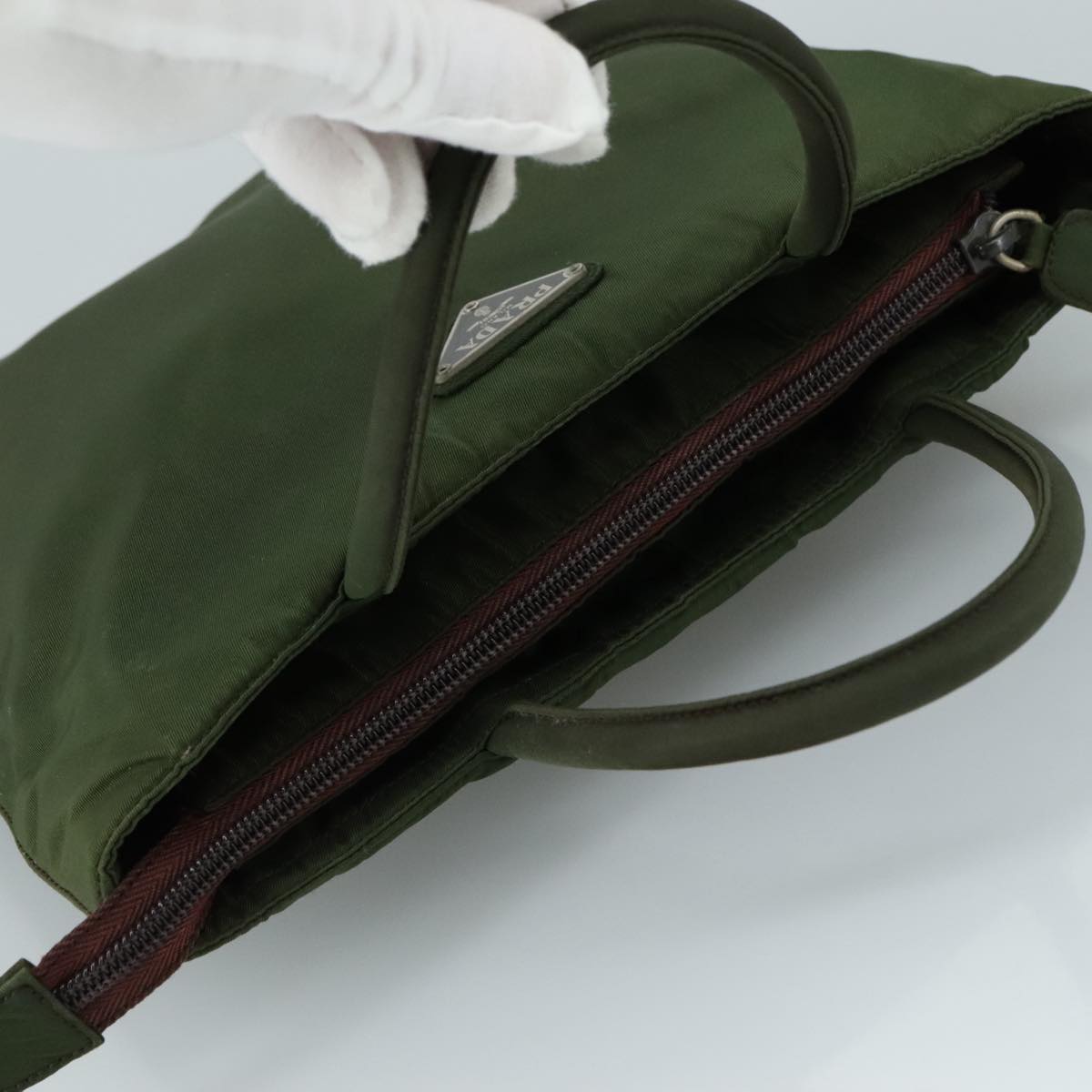 Prada Green Nylon Handbag
