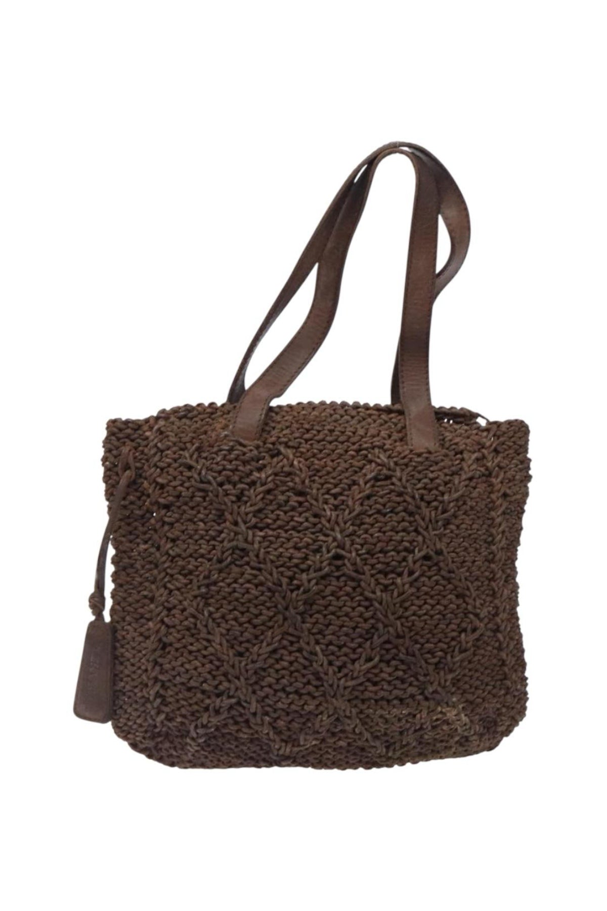 Chanel Brown Raffia Tote