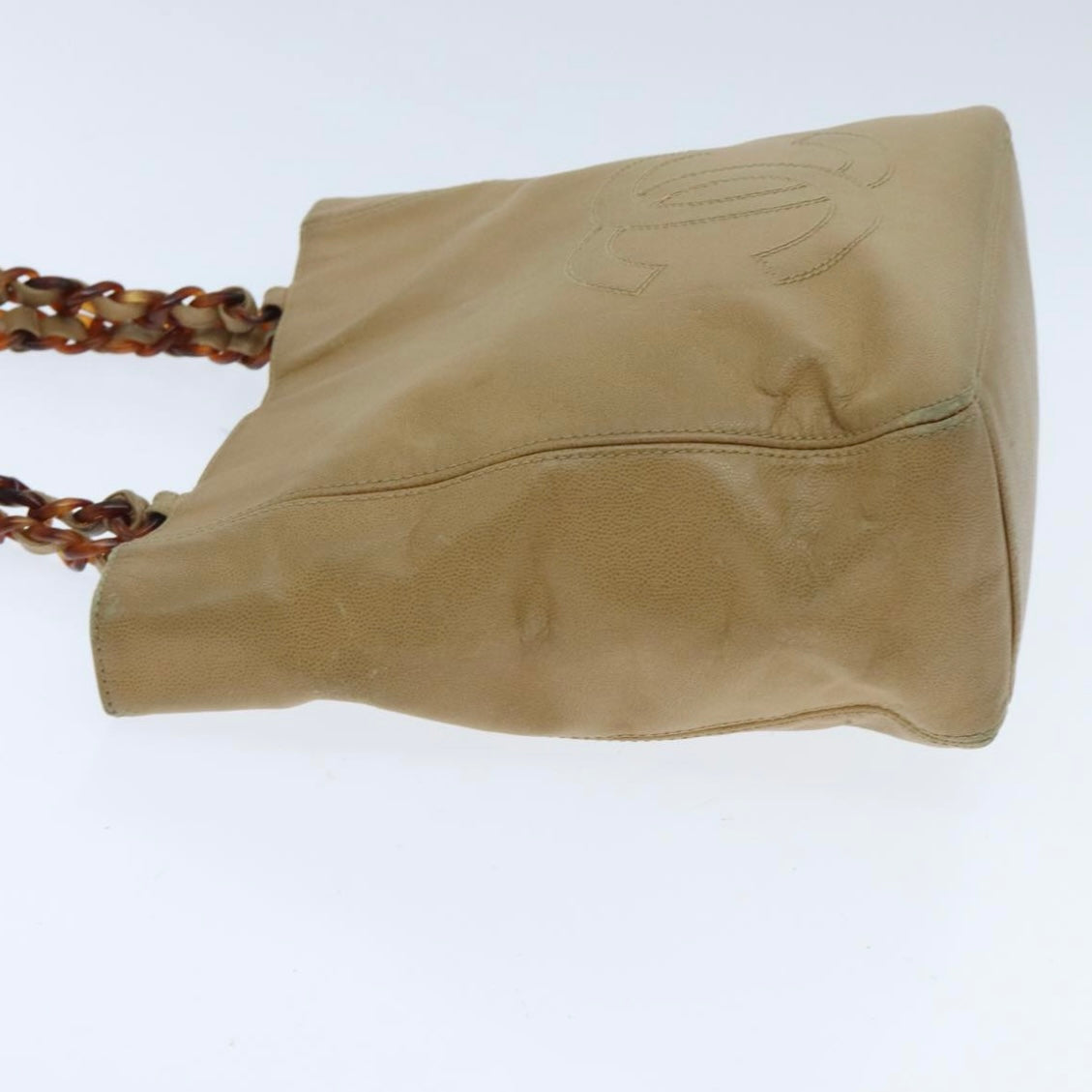 Chanel Tan Leather and Tortoise Tote