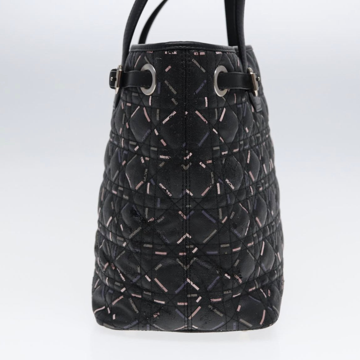 Lady Dior Black Printed Tote