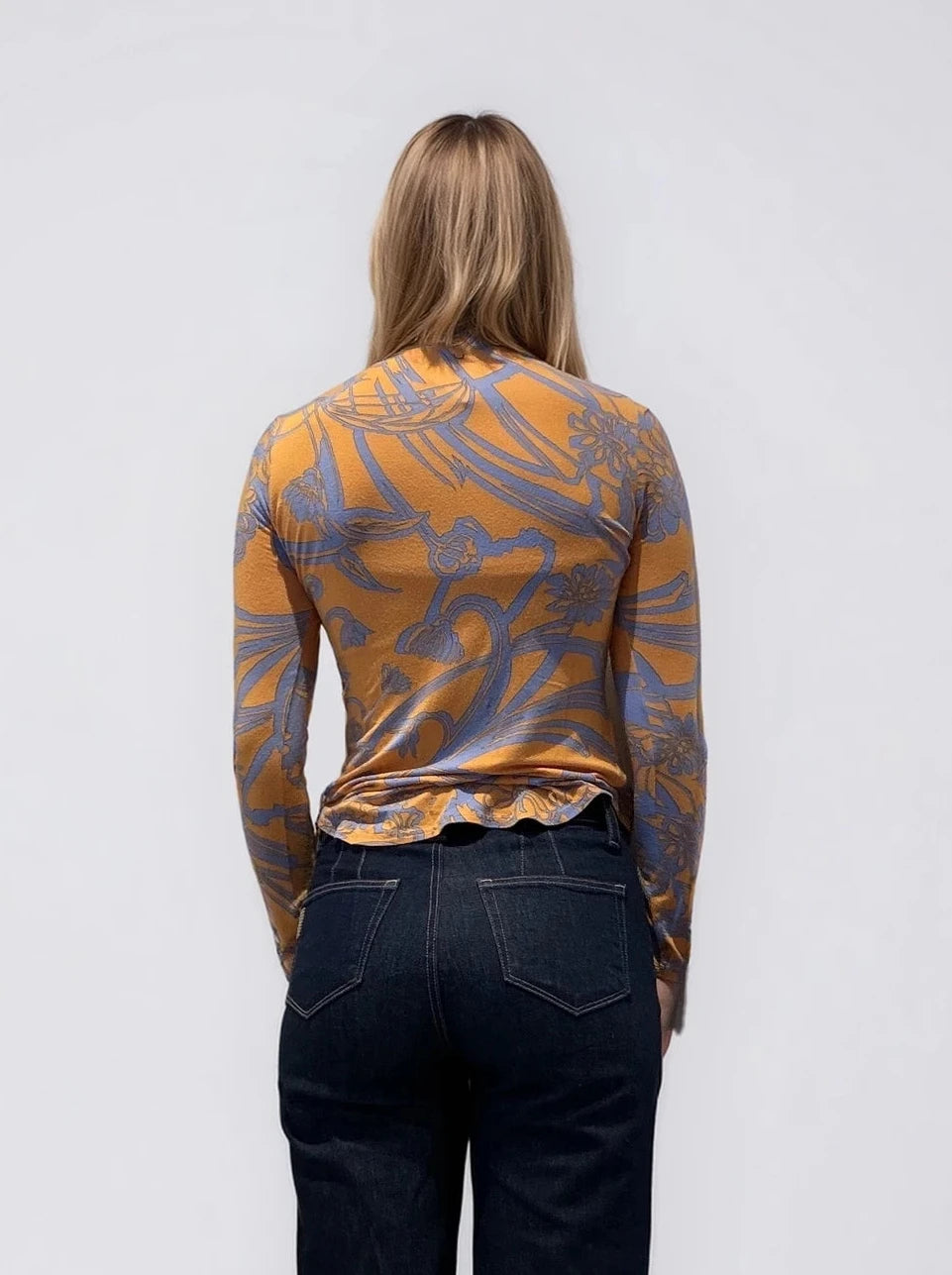 Pucci Orange & Blue Printed Long Sleeve