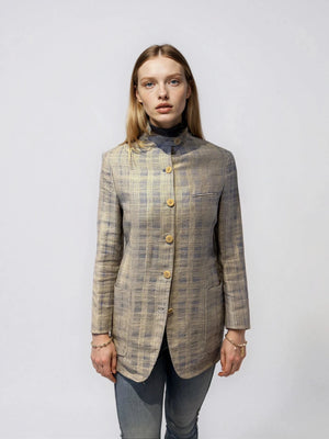 Armani Blue Plaid Blazer