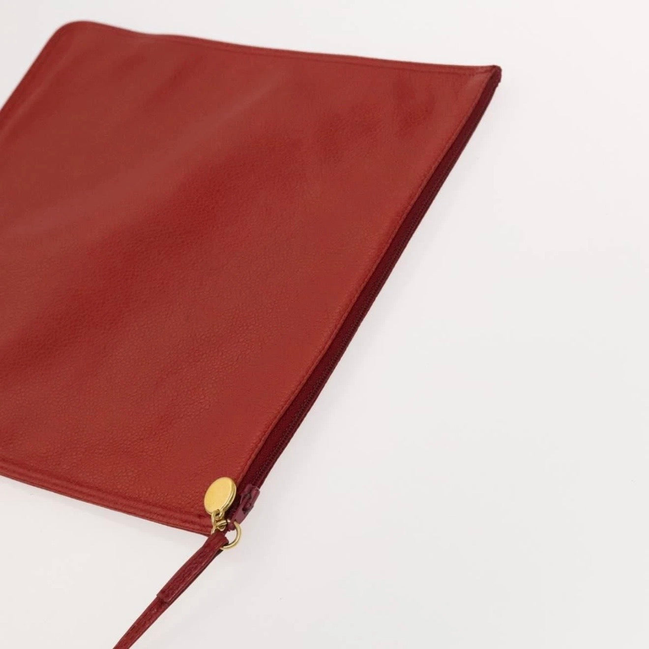 Chanel Red Leather Cutout Tote