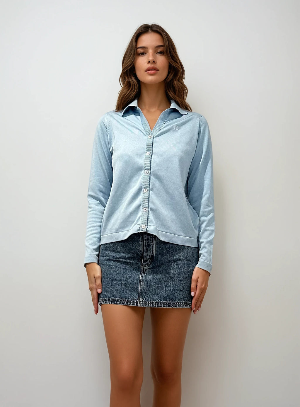 Givenchy Blue Polo Cardigan