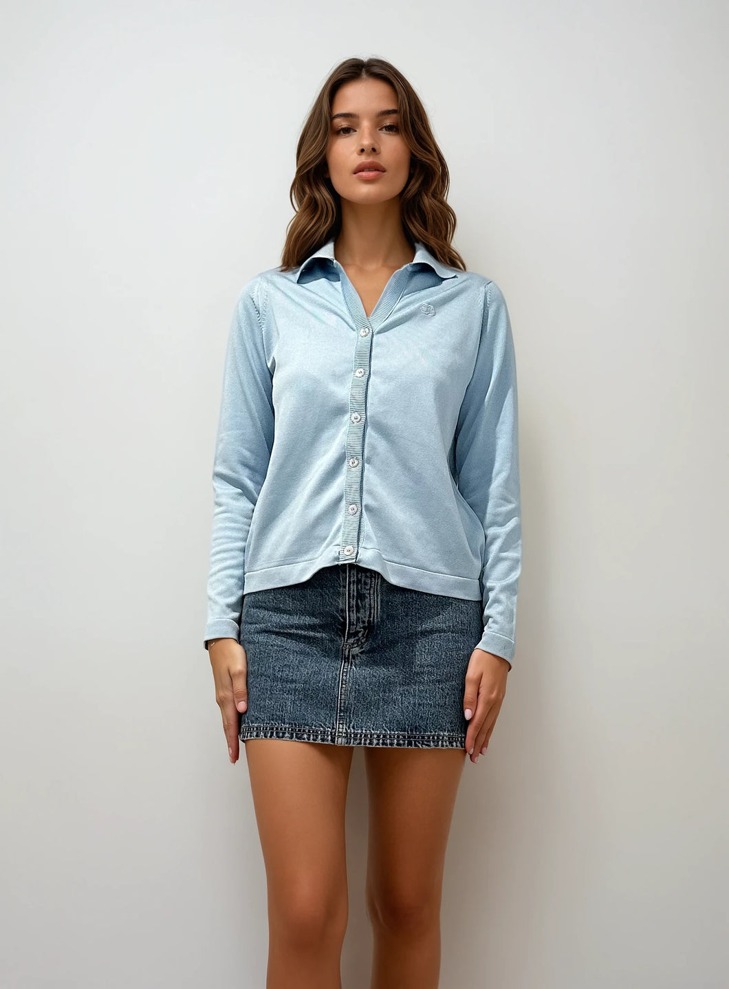 Givenchy Blue Polo Cardigan