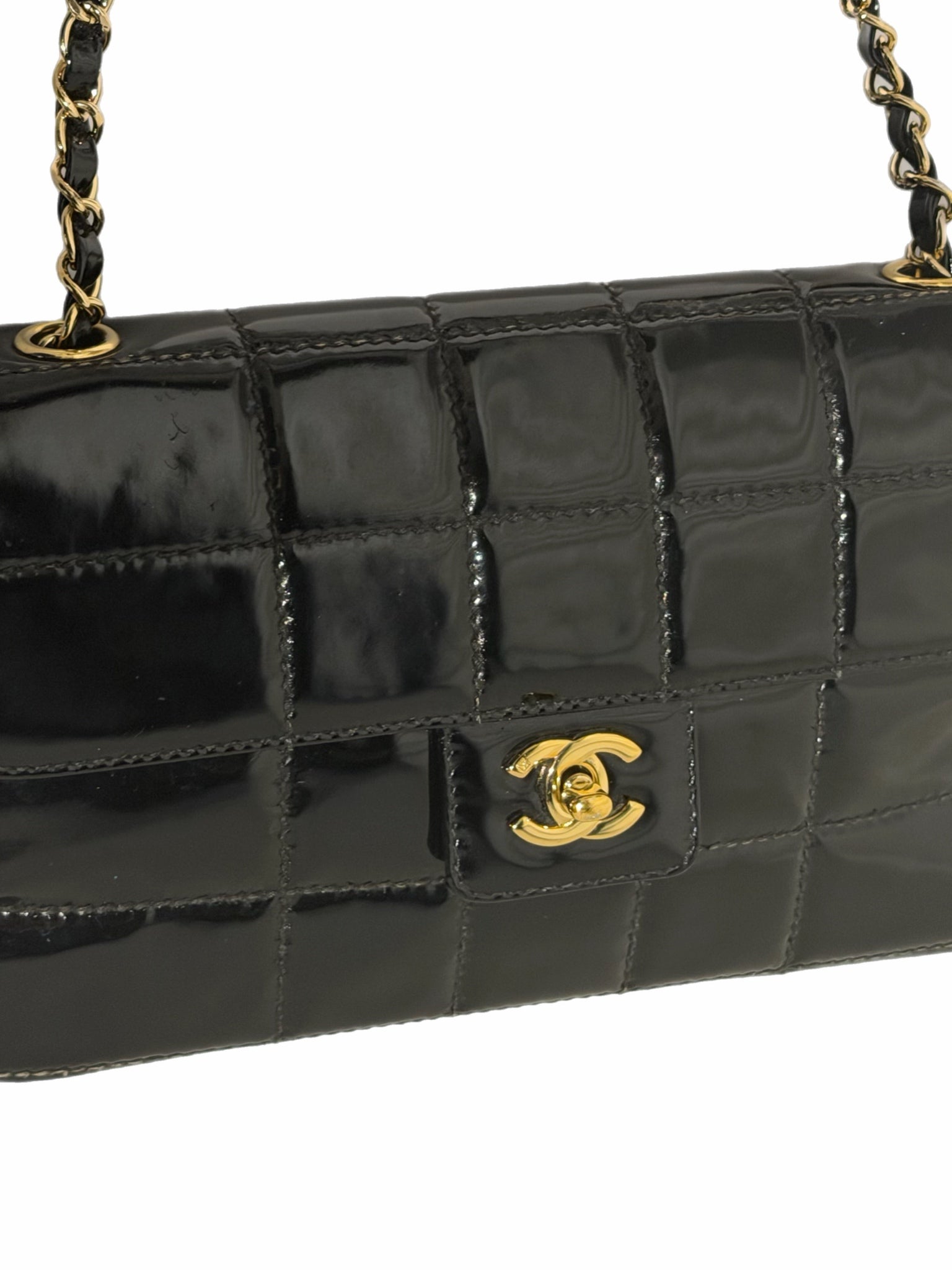 Chanel Black Patent Flap Bag