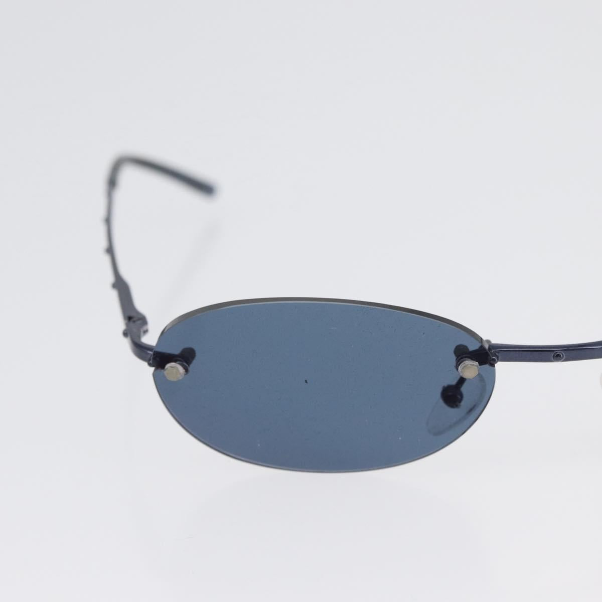 Gucci Rimless Blue Round Sunglasses