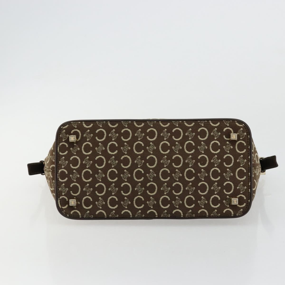 Celine Brown and Cream Monogram Handbag