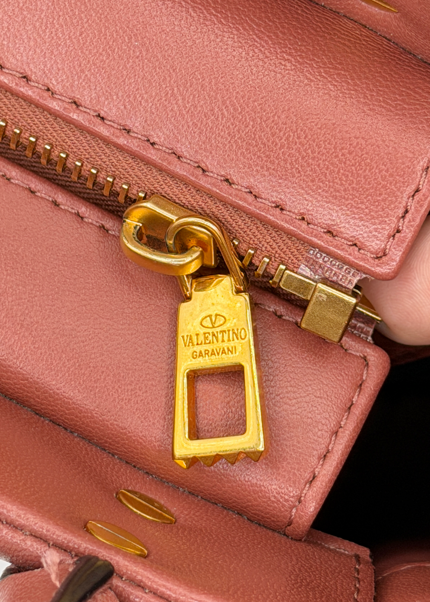 Valentino Mauve Rockstud Shoulder Bag