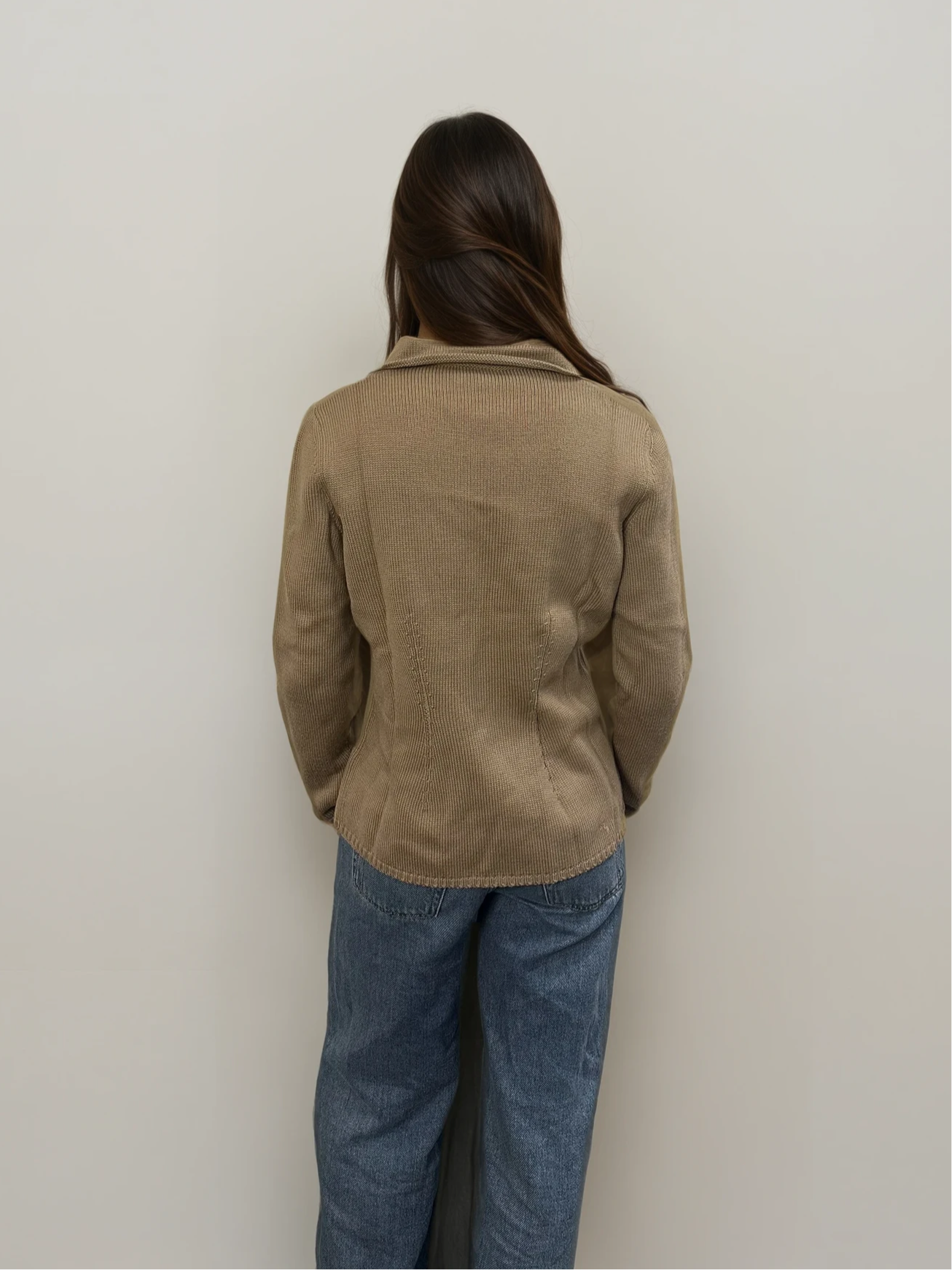 Brown Knit Cardigan