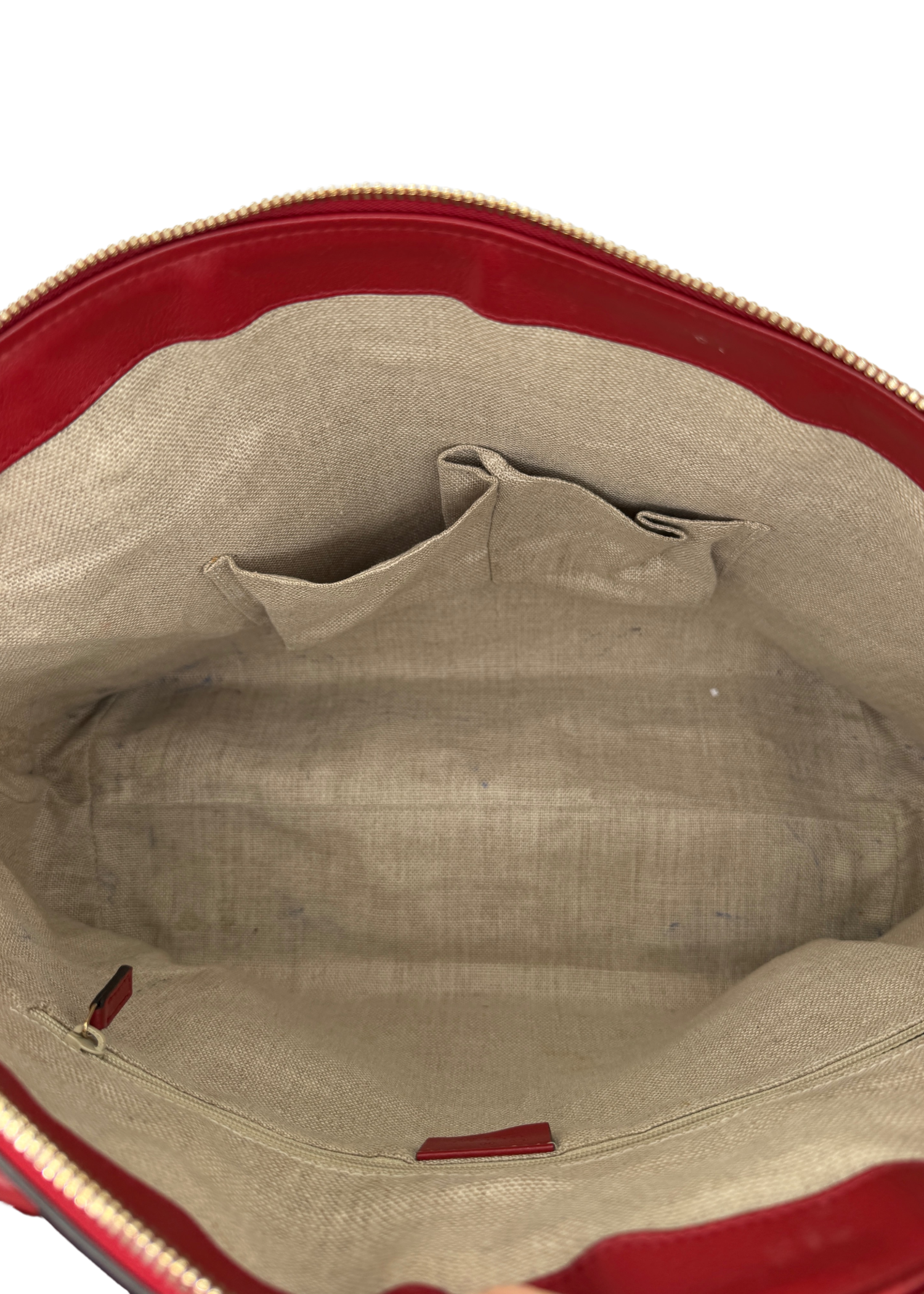 Gucci Monogram Red Leather Handbag