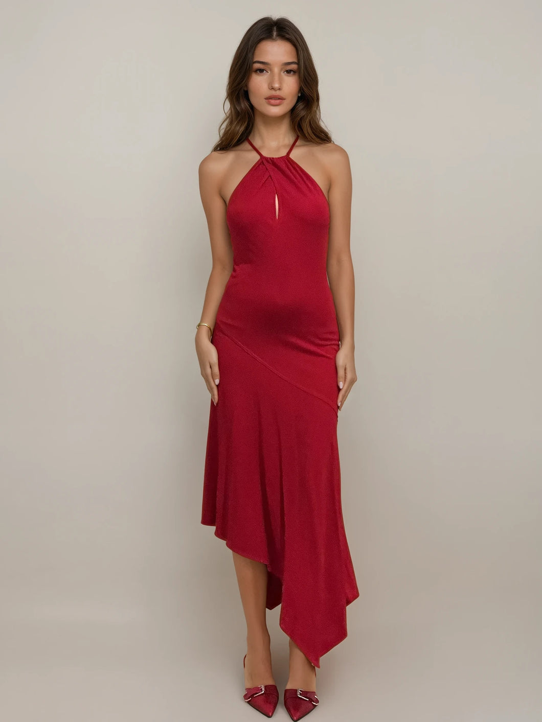 Escada Red Midi Dress