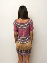 Load image into Gallery viewer, Missoni Pink and Orange Short Sleeve Mini Dress
