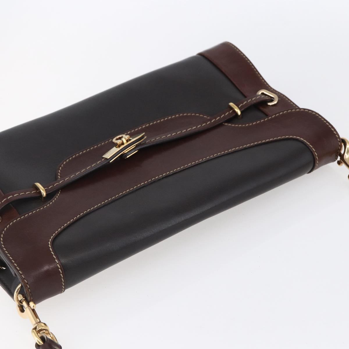 Ferragamo Black and Brown Crossbody