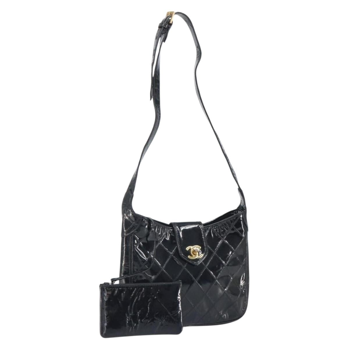 Chanel Black Patent Shoulder Bag