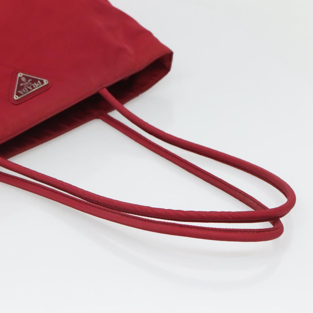 Prada Red Nylon Tote