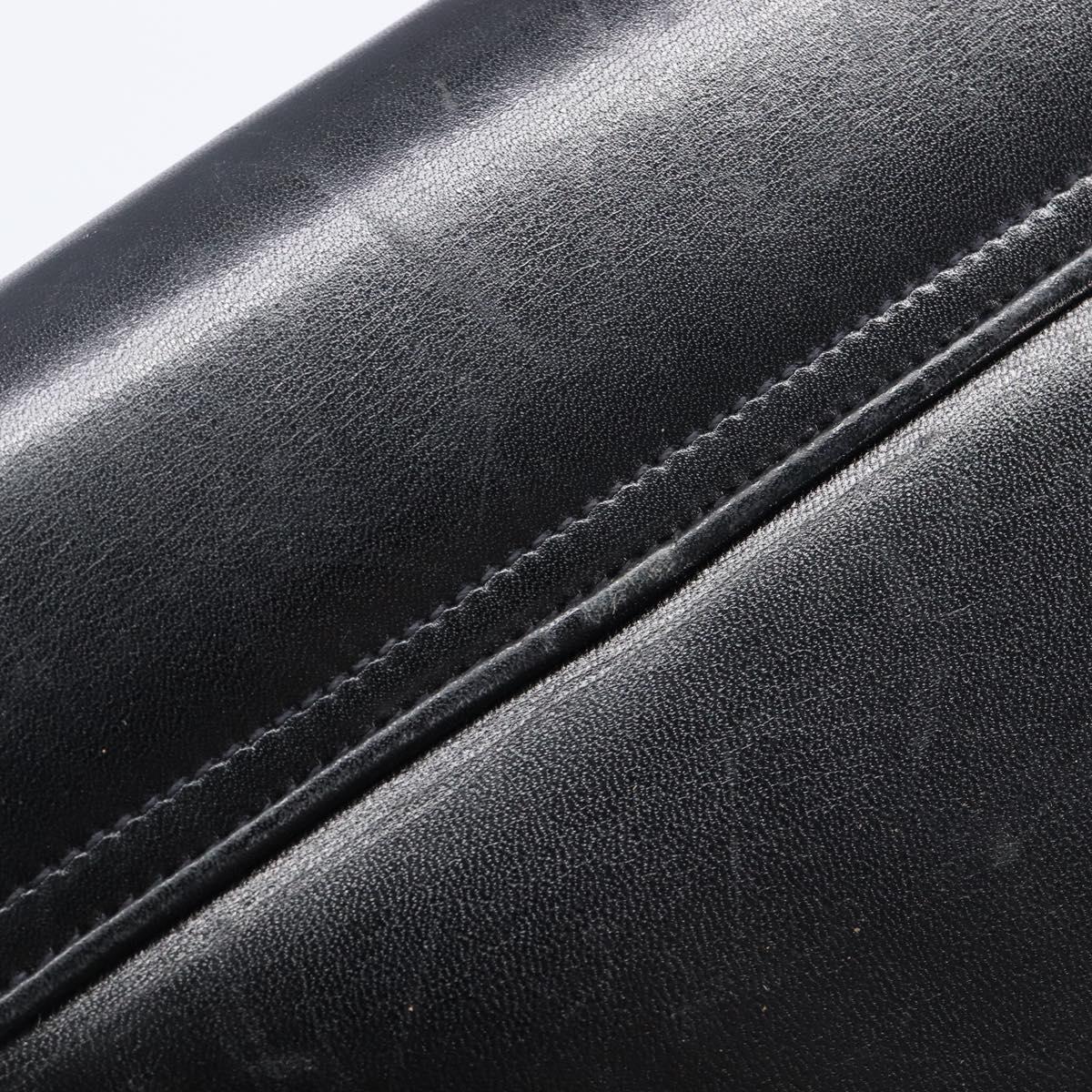 Celine Black Leather Chain Shoulder Bag