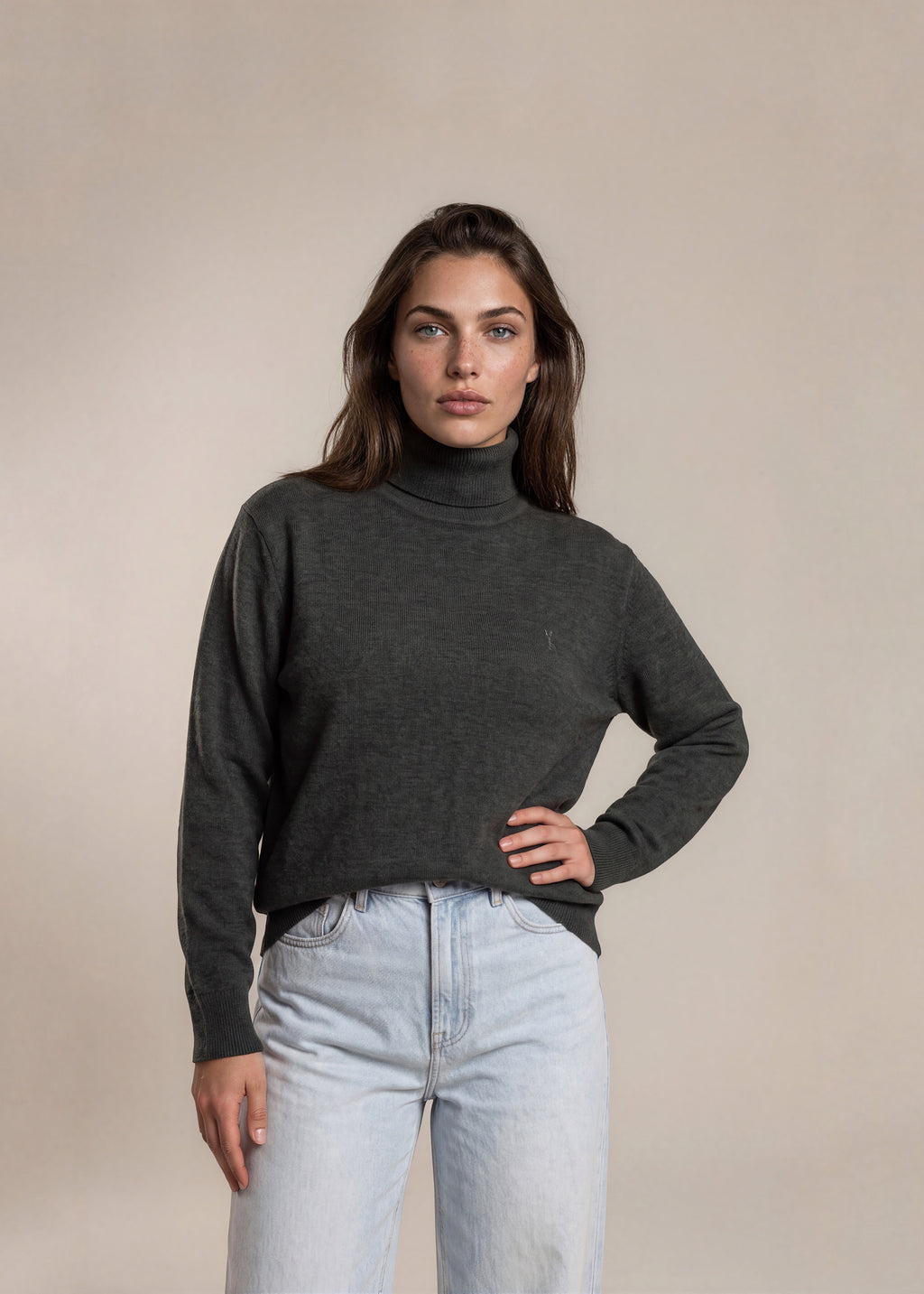 YSL Hunter Green Turtleneck Sweater