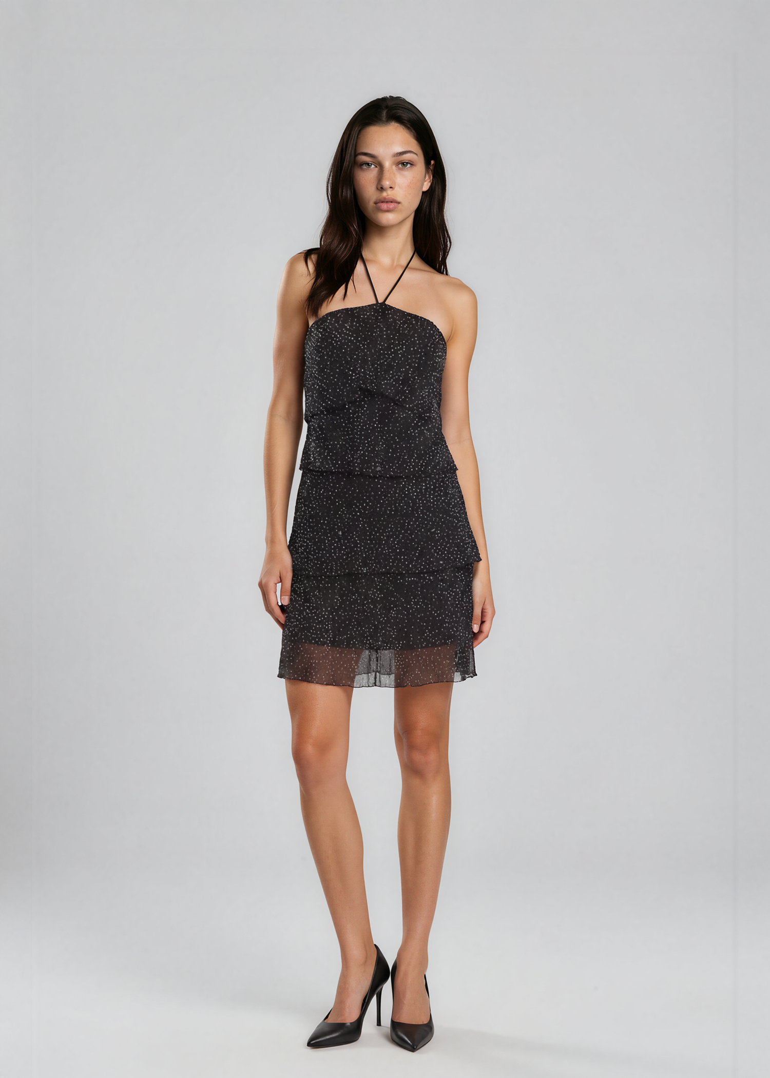 Armani Beaded Ruffle Mini Dress