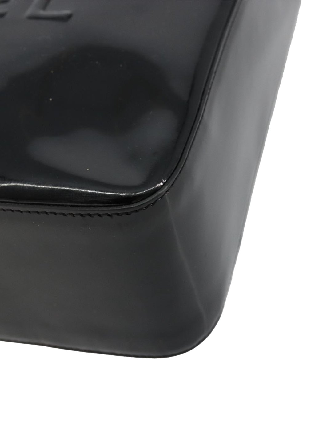 Chanel Black Patent Logo Tote