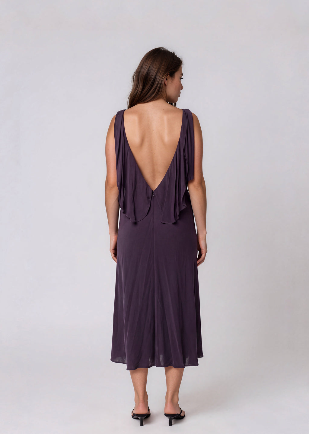 Yigal Azrouel Purple Midi Dress