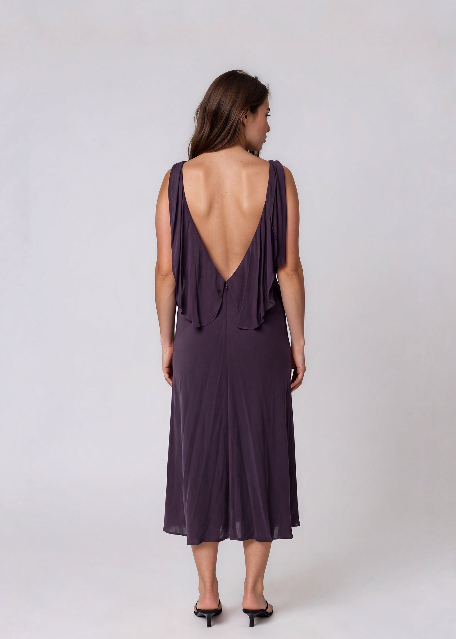 Yigal Azrouel Purple Midi Dress