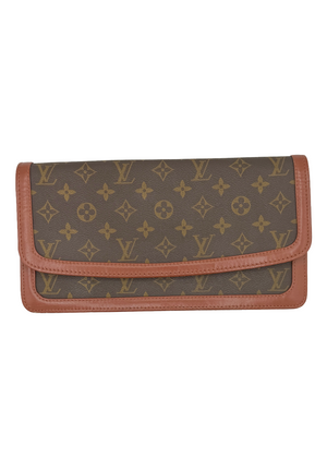 Louis Vuitton Monogram and Brown Clutch