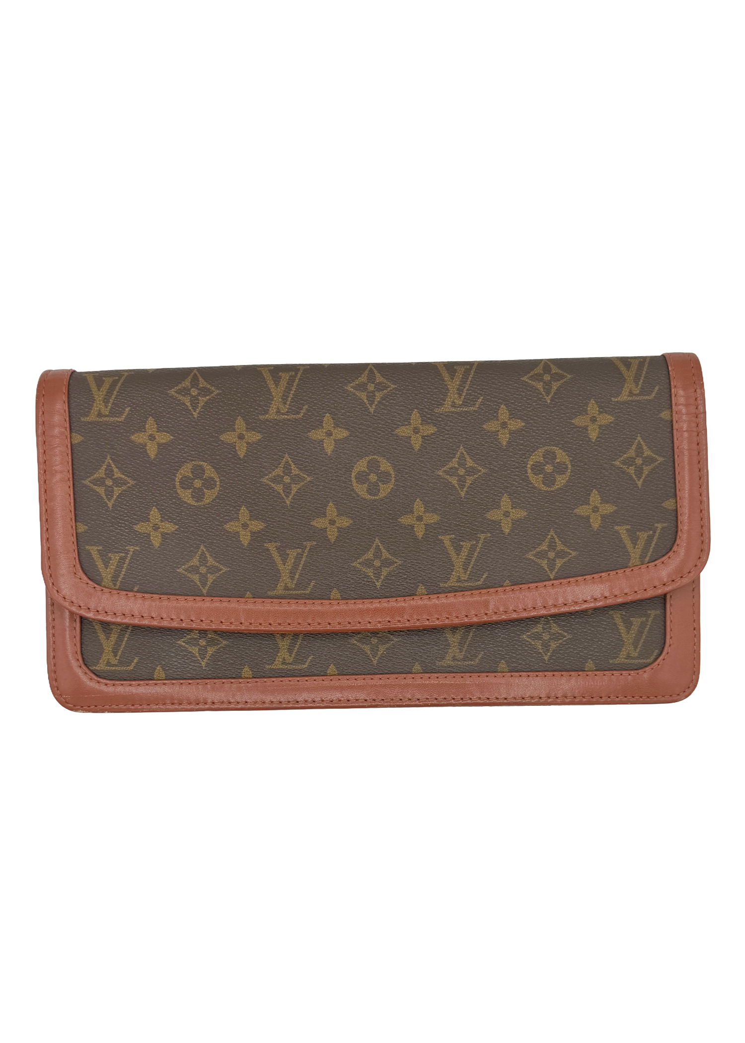 Louis Vuitton Monogram and Brown Clutch