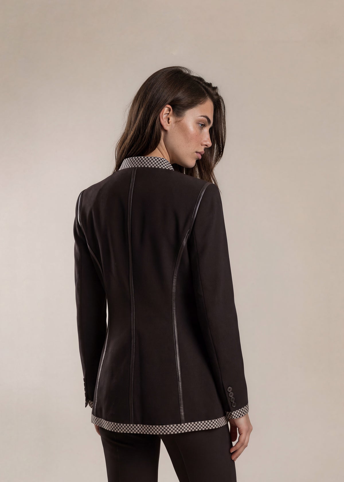 Alexander McQueen Black and Checkered Blazer
