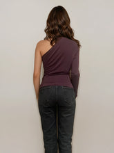 Load image into Gallery viewer, Cavalli Purple One Shoulder Top
