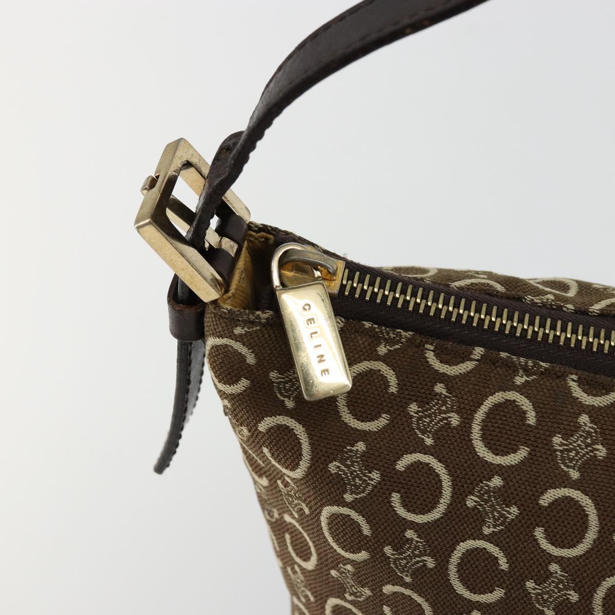 Celine Brown and Cream Monogram Handbag