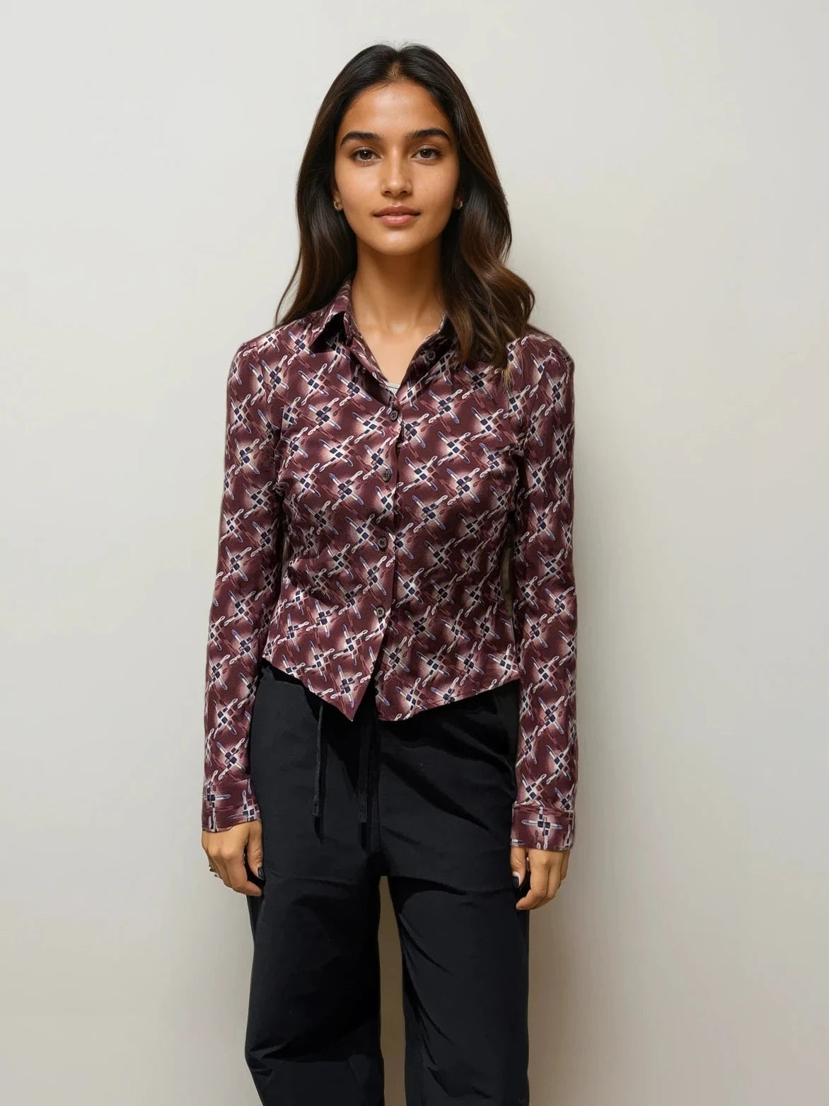 Prada Vintage Lipstick Blouse