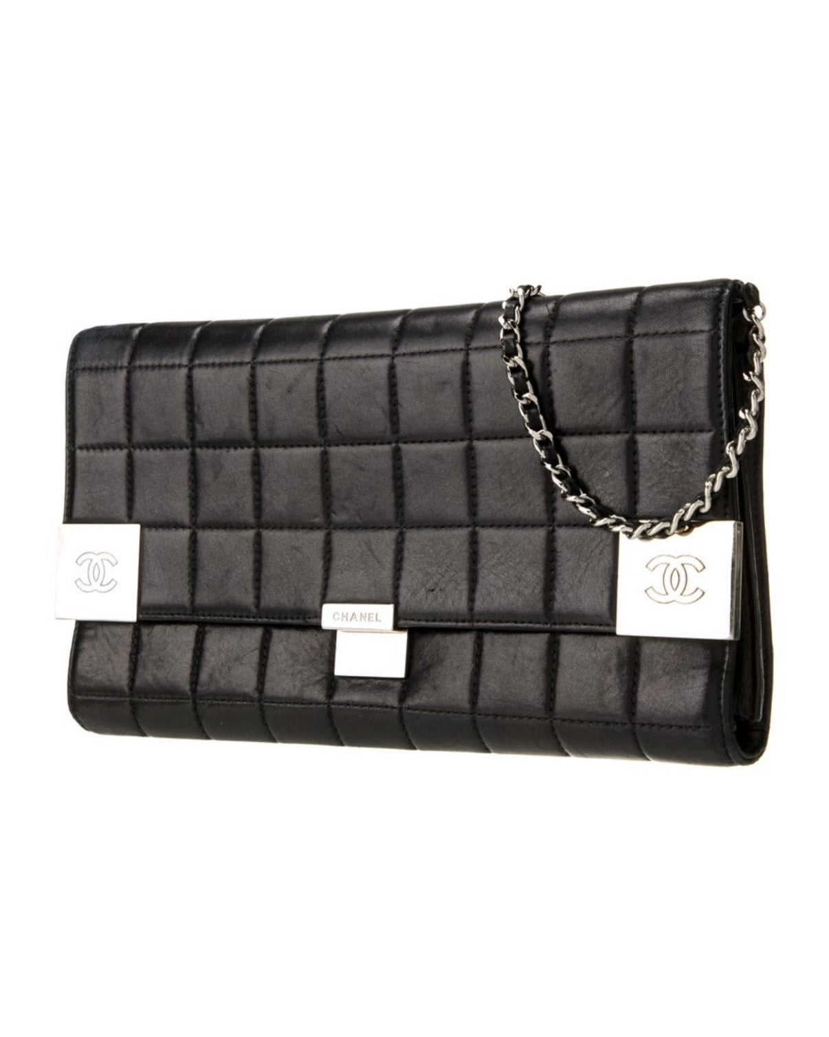 Chanel Black and Silver Shoulder Bag