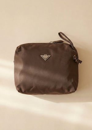 Bottega Veneta Brown Nylon Crossbody