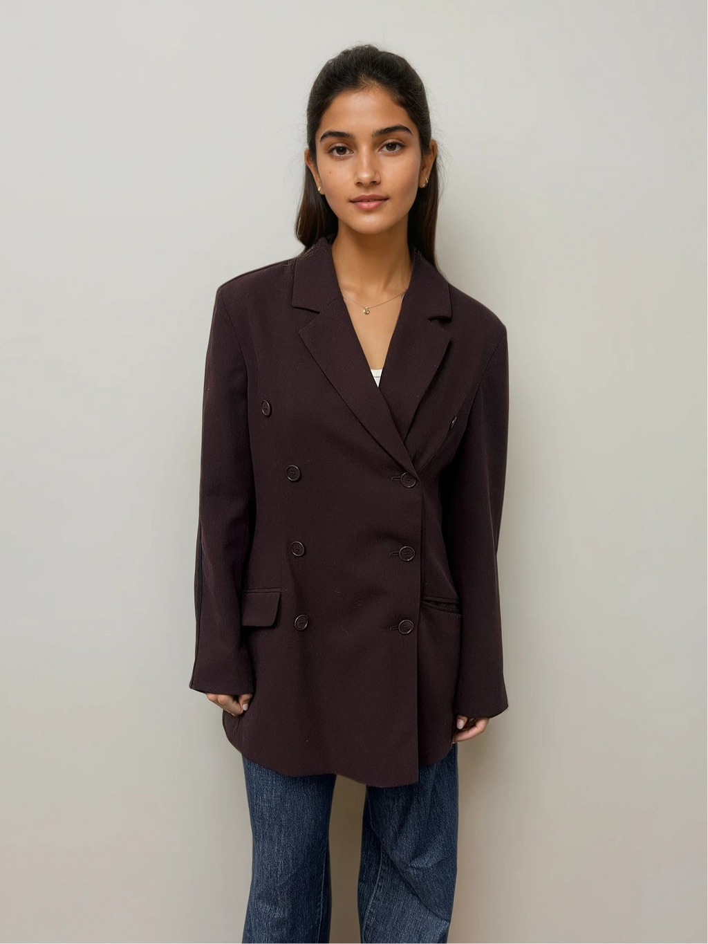 Ozbek Burgundy Blazer