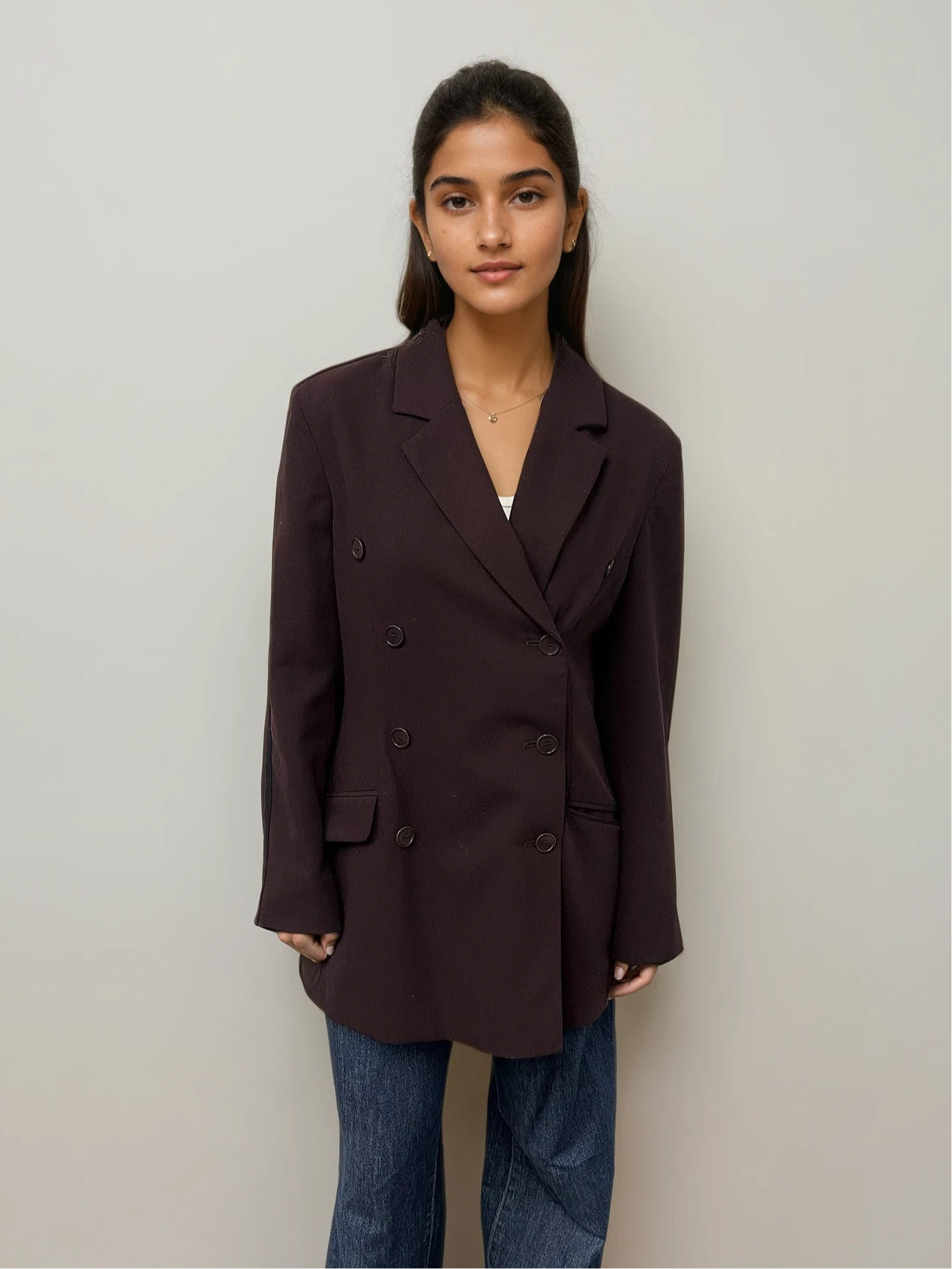 Ozbek Burgundy Blazer