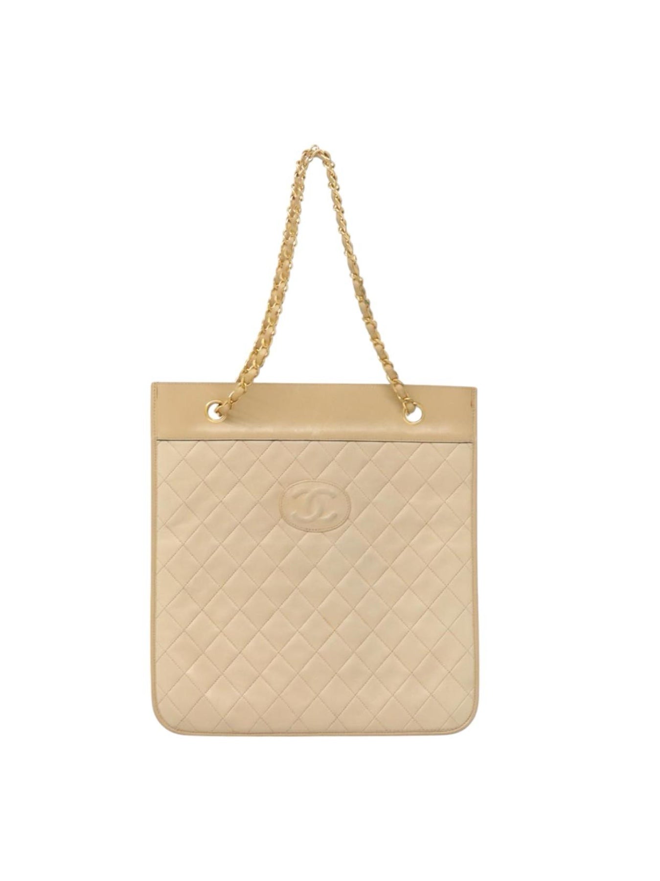 Chanel Quilted Tan Handbag