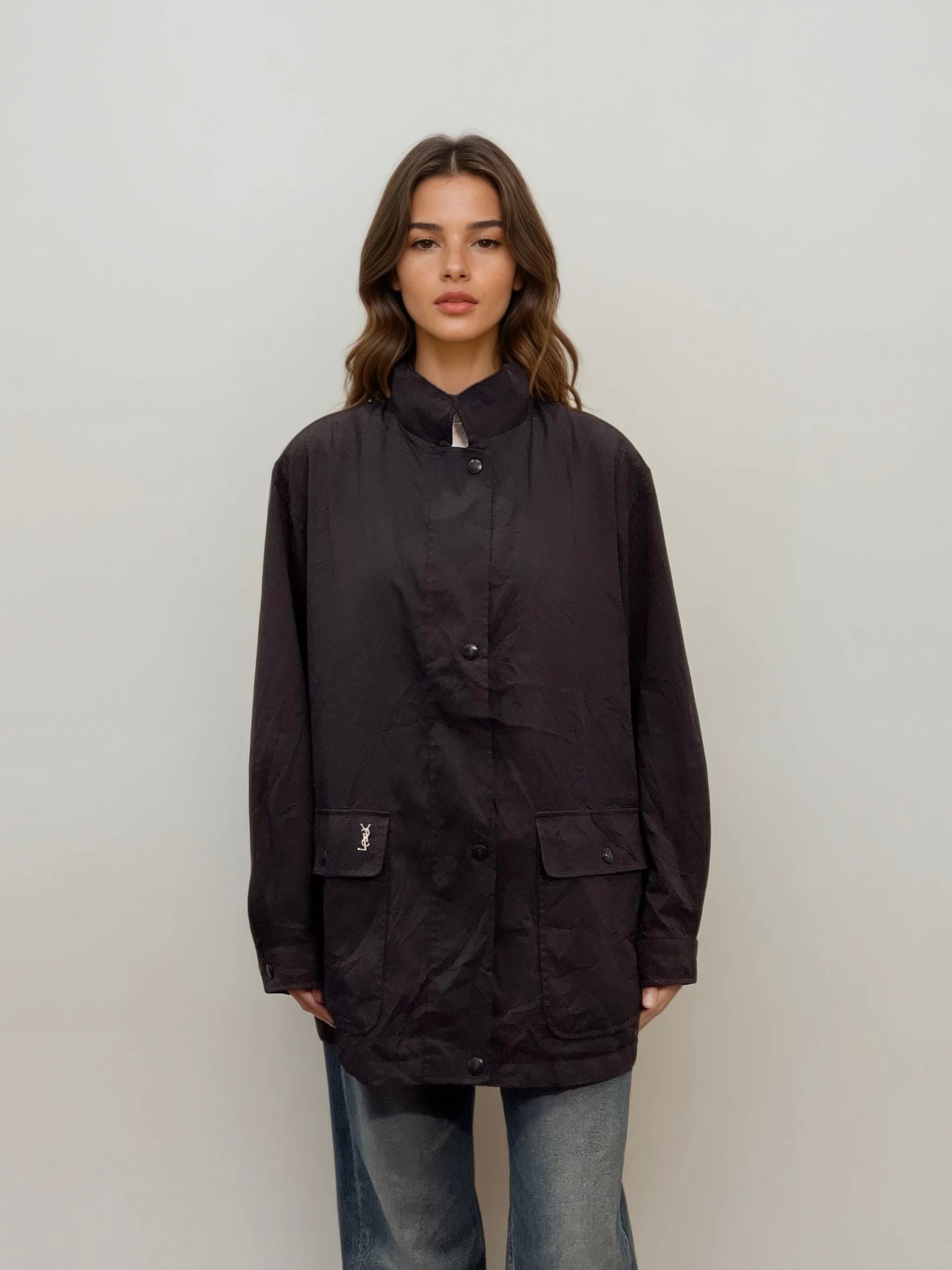 Ysl Black Button Pocket Bomber