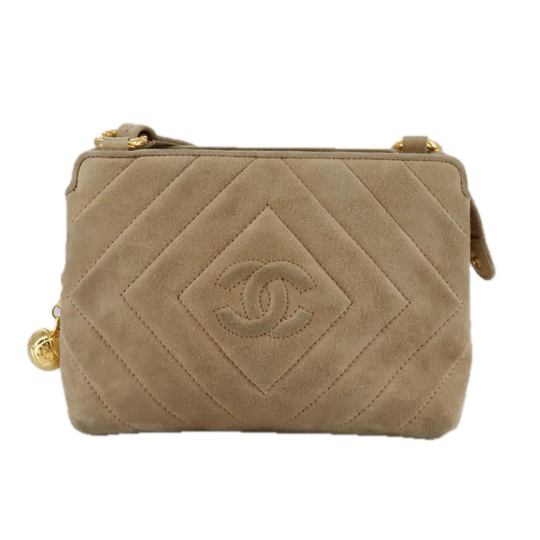 Chanel Tan Suede Shoulder Bag